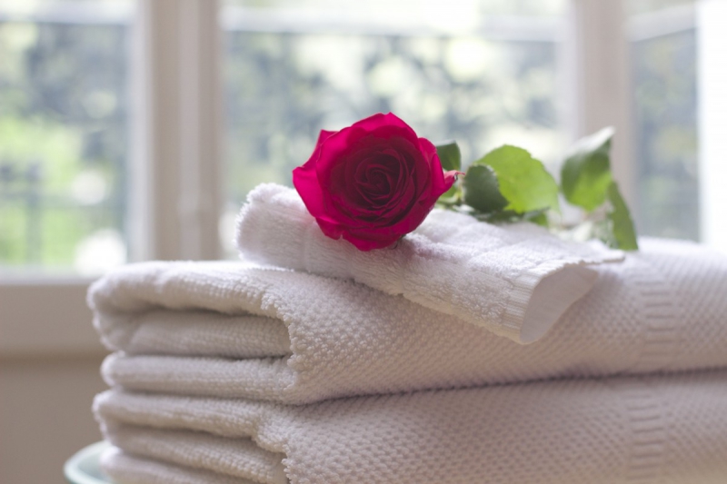 chambre-hote-LA BASTIDE-min_towel_rose_clean_care_salon_spa_white_bath-731641